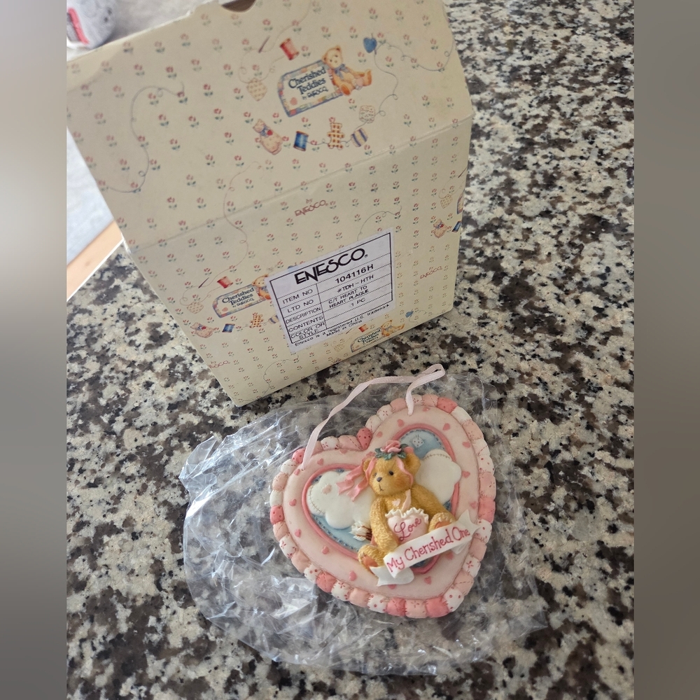 Enesco Cherished Teddies Heart Ornament